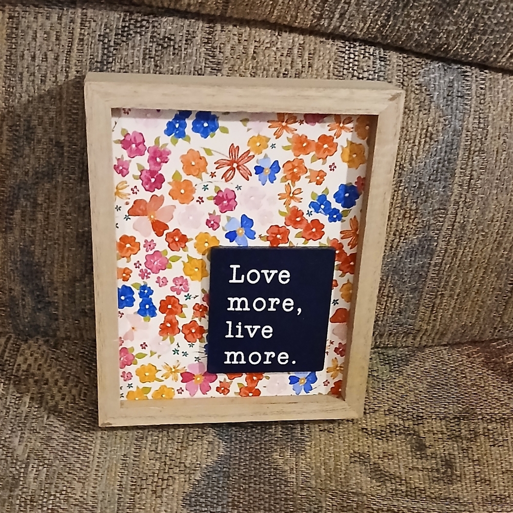 New Ashland Floral Framed Wall Art with Inspirational Quote